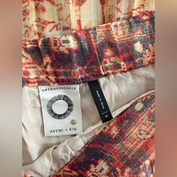 Rare Anthropologie Akemi & Kin Floral Red, Orange and Cream Skirt - Size M - NWT - Picture 5 of 7